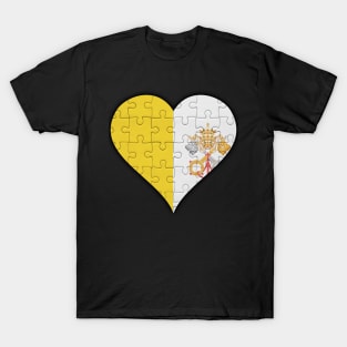 Vatican Jigsaw Puzzle Heart Design - Gift for Vatican With Vatican City Roots T-Shirt